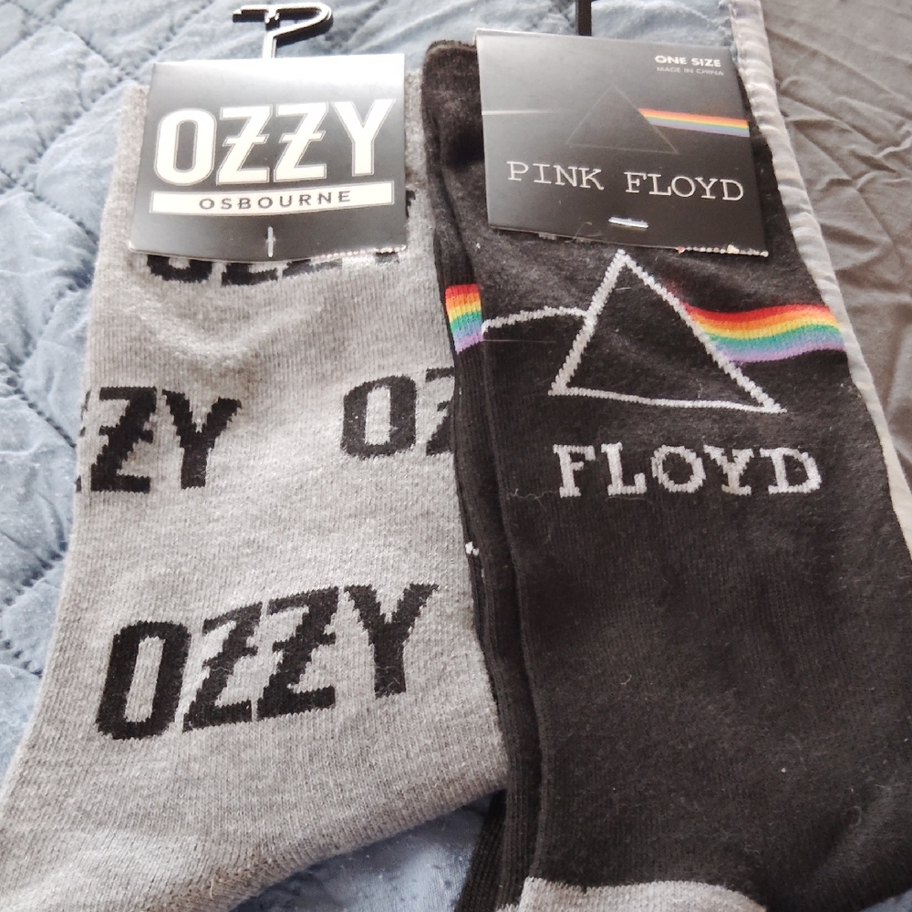 Pink Floyd Black and Gray Casual Socks